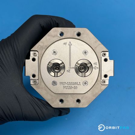 Orbit Fab wants new satellites to be equipped with a standardized fueling port — called RAFTI, which stands for Rapid Attachable Fluid Transfer Interface.