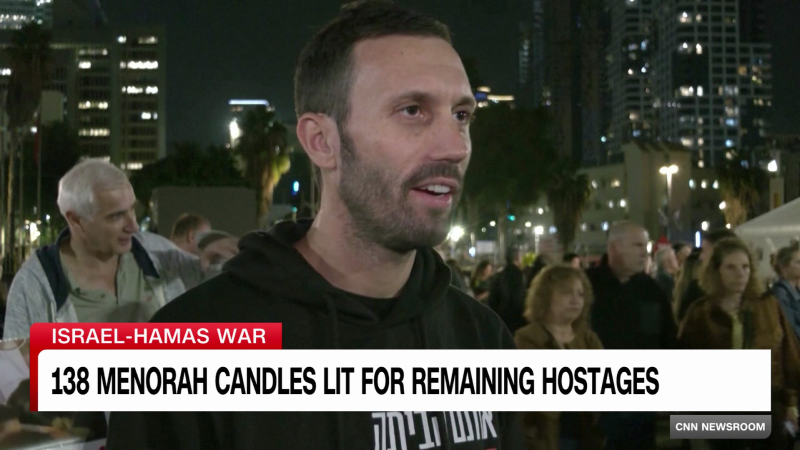 138 menorah candles lit for remaining hostages as Hanukkah begins