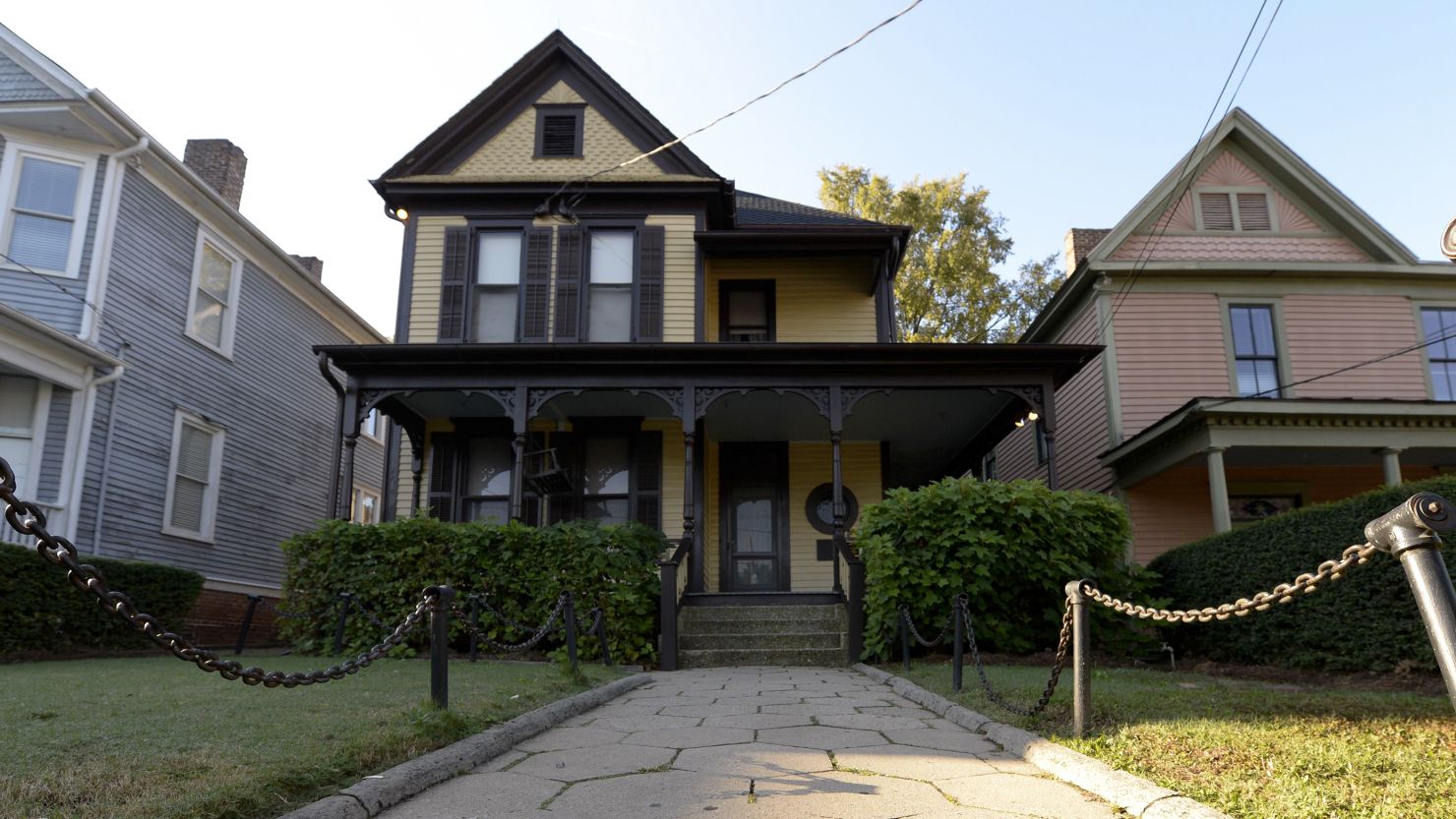 The birth home of Martin Luther King Jr, is seen along Auburn Avenue at the Martin Luther King Historic Site in Atlanta, Georgia, on October 1, 2013.