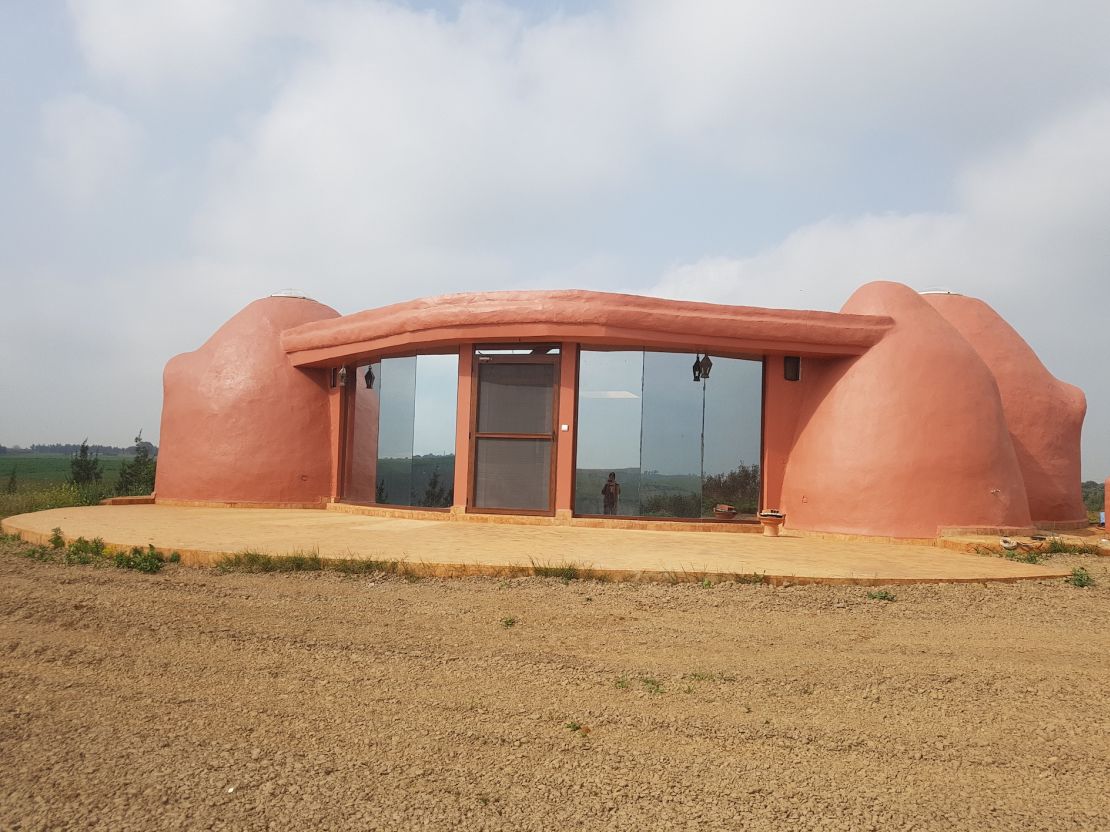An Eco-dôme building in northern Morocco.