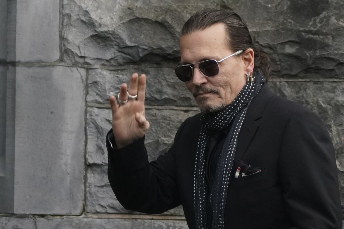 Johnny Depp arrives for the funeral of Shane MacGowan at Saint Mary's of the Rosary Church, Nenagh, Ireland, Friday, Dec. 8, 2023. MacGowan, the singer-songwriter and frontman of The Pogues, best known for their ballad "Fairytale of New York," died on Thursday, Nov. 30, 2023. He was 65. (Niall Carson/PA via AP)