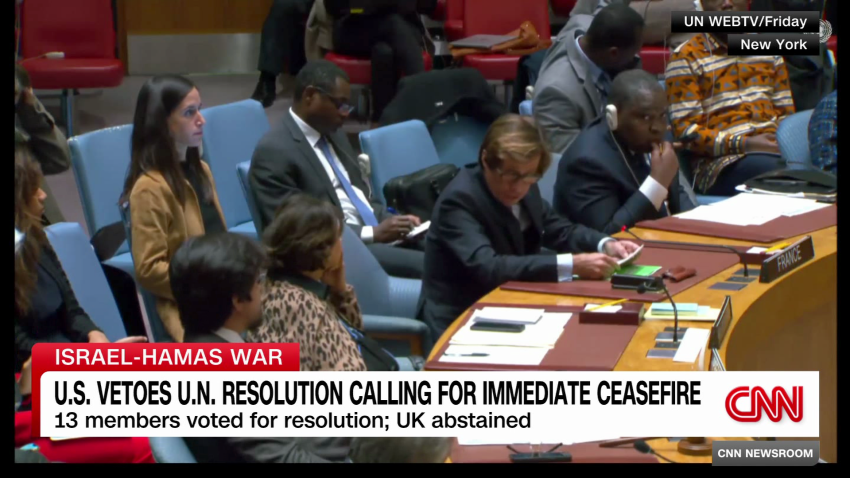 Us Vetoes Gaza Un Ceasefire Resolution Cnn 5027