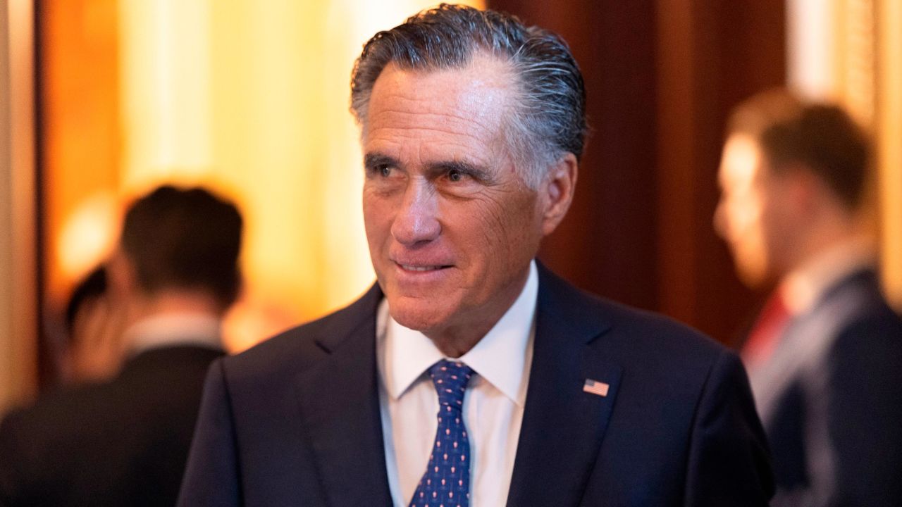 WASHINGTON, DC - MAY 31: Sen. Mitt Romney (R-UT) leaves the Republican Policy Luncheon at the U.S. Capitol on May 31, 2023 in Washington, DC. If the House passes the bill, the Senate will vote on the Fiscal Responsibility Act, negotiated between the White House and House Republicans, which aims to raise the debt ceiling through 2025 and avoid a federal debt default. (Photo by Kevin Dietsch/Getty Images)