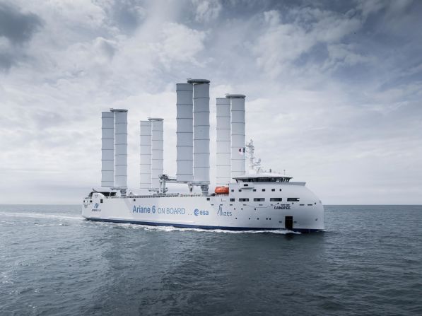 Canopée is a cargo ship powered by diesel engines and sails called "Oceanwings," which could cut fuel consumption in half when fully deployed. <strong>Look through the gallery to see more.</strong>
