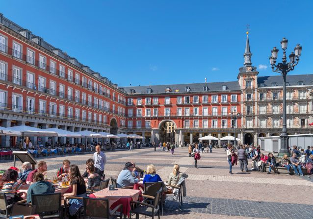 <strong>3. Madrid: </strong>Plaza Mayor is the grand central square in the heart of Madrid, Spain's capital city. 