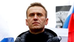 MOSCOW, RUSSIA - FEBRUARY 24: Russian opposition leader Alexei Navalny takes part in a march at Strastnoy Boulevard in memory of Russian politician and opposition leader Boris Nemtsov on his 4th death anniversary in Moscow, Russia on February 24, 2019. Boris Nemtsov was shot dead on Bolshoi Moskvoretsky Bridge in the evening of February 27, 2015. (Photo by Sefa Karacan/Anadolu Agency/Getty Images)