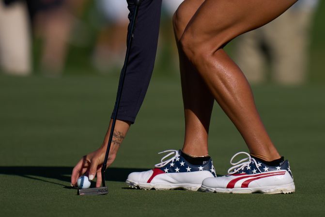 It was a bitter blow for Team USA and Lexi Thompson, though the 28-year-old defeated Emily Pedersen in the closing matchup to deny Europe an outright win -- all while sporting some patriotic footwear.