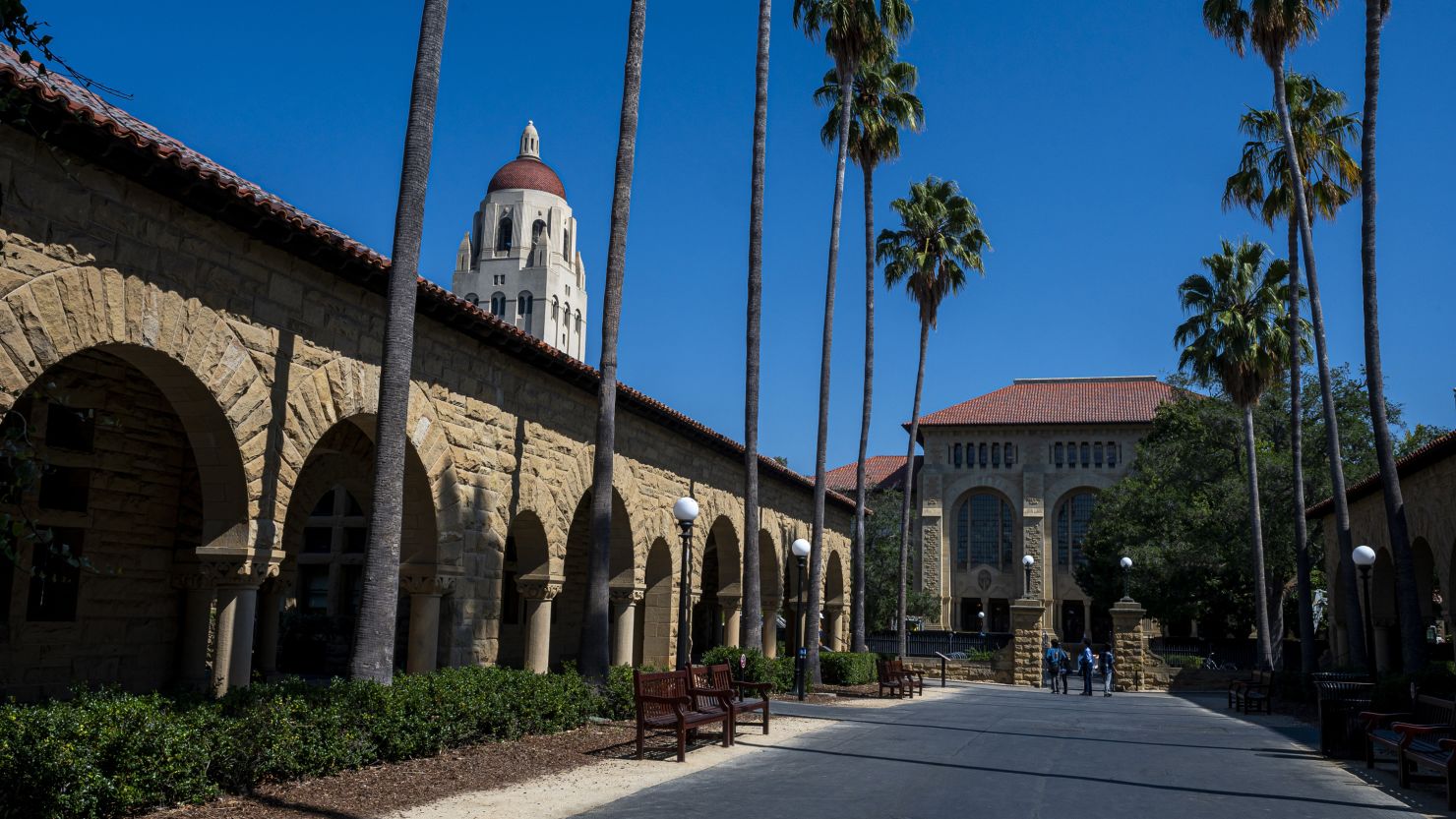 Stanford University in Stanford, California, US, on Thursday, Sept. 14, 2023. Stanford in 2022 raised more than $1 billion, for the sixth consecutive year, including its largest-ever gift for a new climate school. Photographer: David Paul Morris/Bloomberg via Getty Images