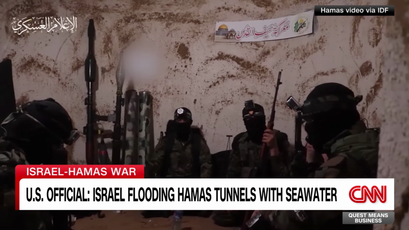 Израел тества наводняване на тунелите на Хамас. Ето как би могло да изглежда увеличено