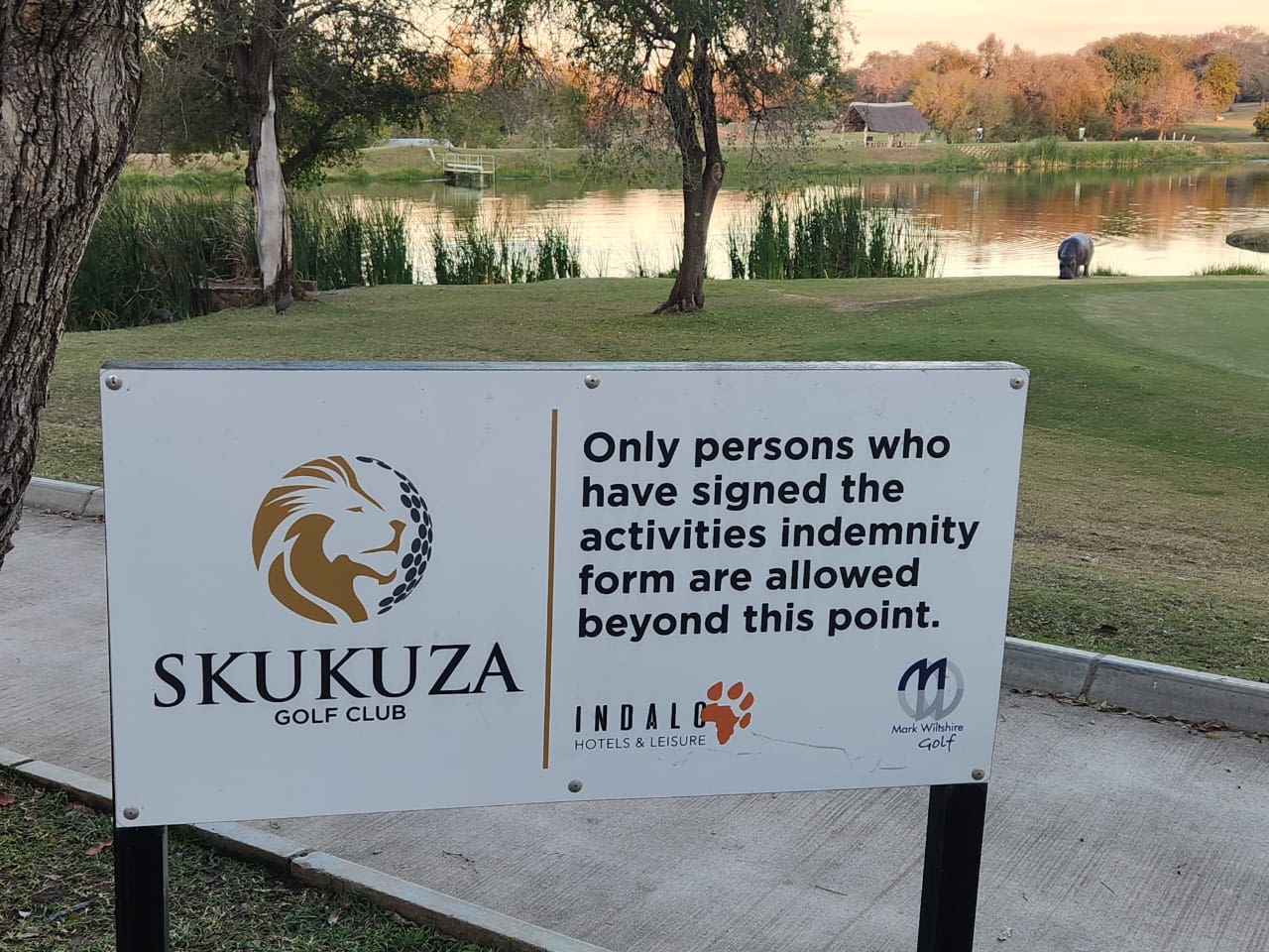 Players must sign an indemnity form before teeing up at Skukuza.