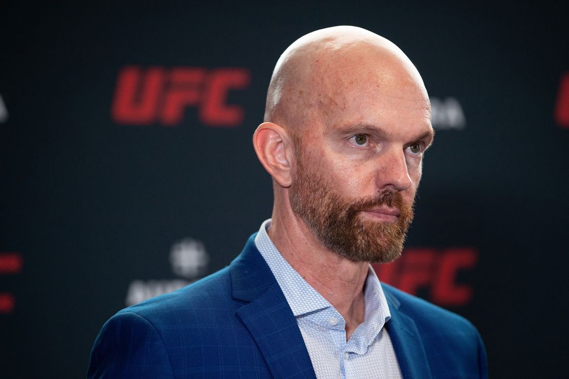 LAS VEGAS, NEVADA - JULY 24:  Jeff Novitzky, UFC SVP of Athlete Health and Performance interacts with media during the UFC - Aurora partnership press conference at the UFC APEX on July 24, 2019 in Las Vegas, Nevada. (Photo by Chris Unger/Zuffa LLC/Zuffa LLC via Getty Images)
