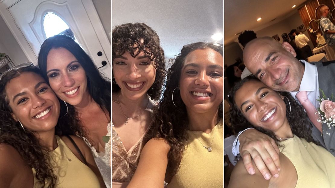 Here's Alanah with Laura, Mikayla and Carlos at Laura and Carlos' wedding.