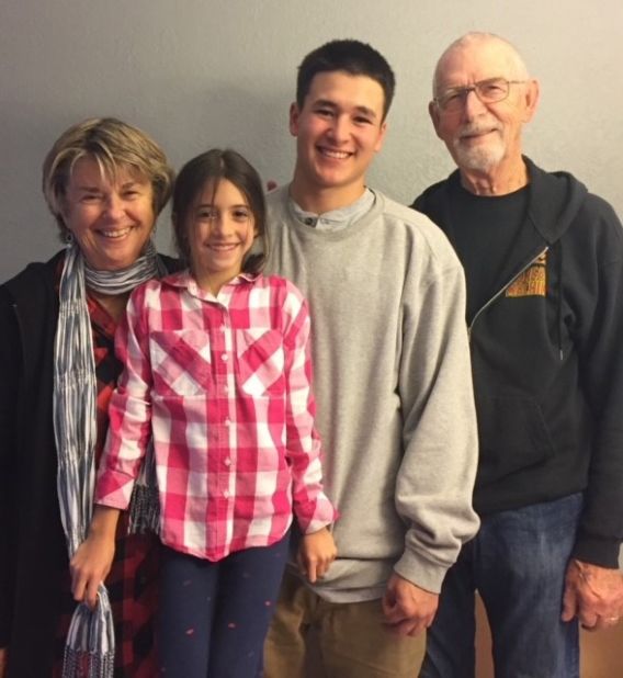 <strong>Grandparents and grandchildren:</strong> The couple are pictured here with their two grandchildren. "It's a deep joy," says Jerilyn of being a grandparent. "It's very profound in such a beautiful way."<br />