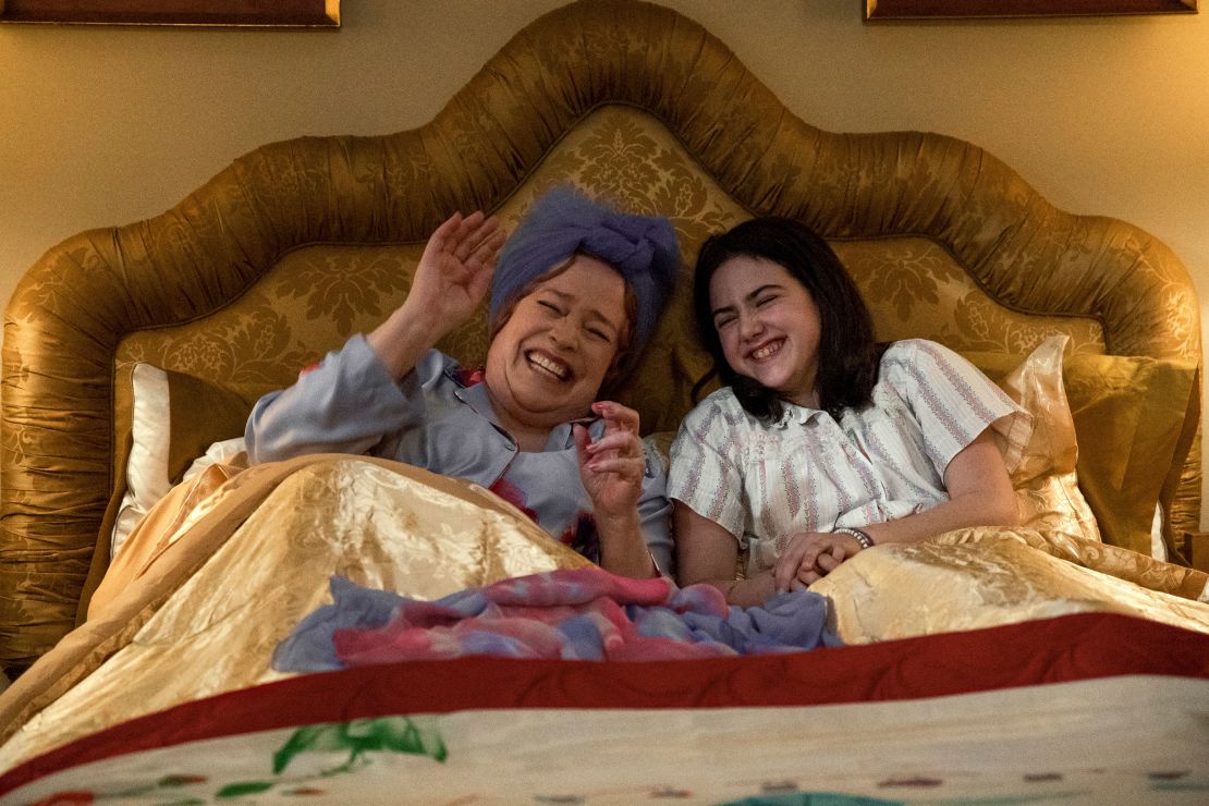 Kathy Bates as Sylvia Simon and Abby Ryder Fortson as Margaret Simon in Are You There God? It's Me, Margaret. Photo Credit: Dana Hawley