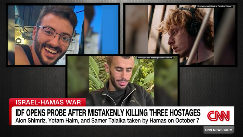 Israeli military says it mistakenly kills 3 hostages