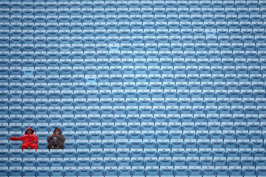 Fans in the stands at Bank of America Stadium in Charlotte, North Carolina, before the Carolina Panthers' game against the Atlanta Falcons. The Panthers beat the Falcons 9-7.