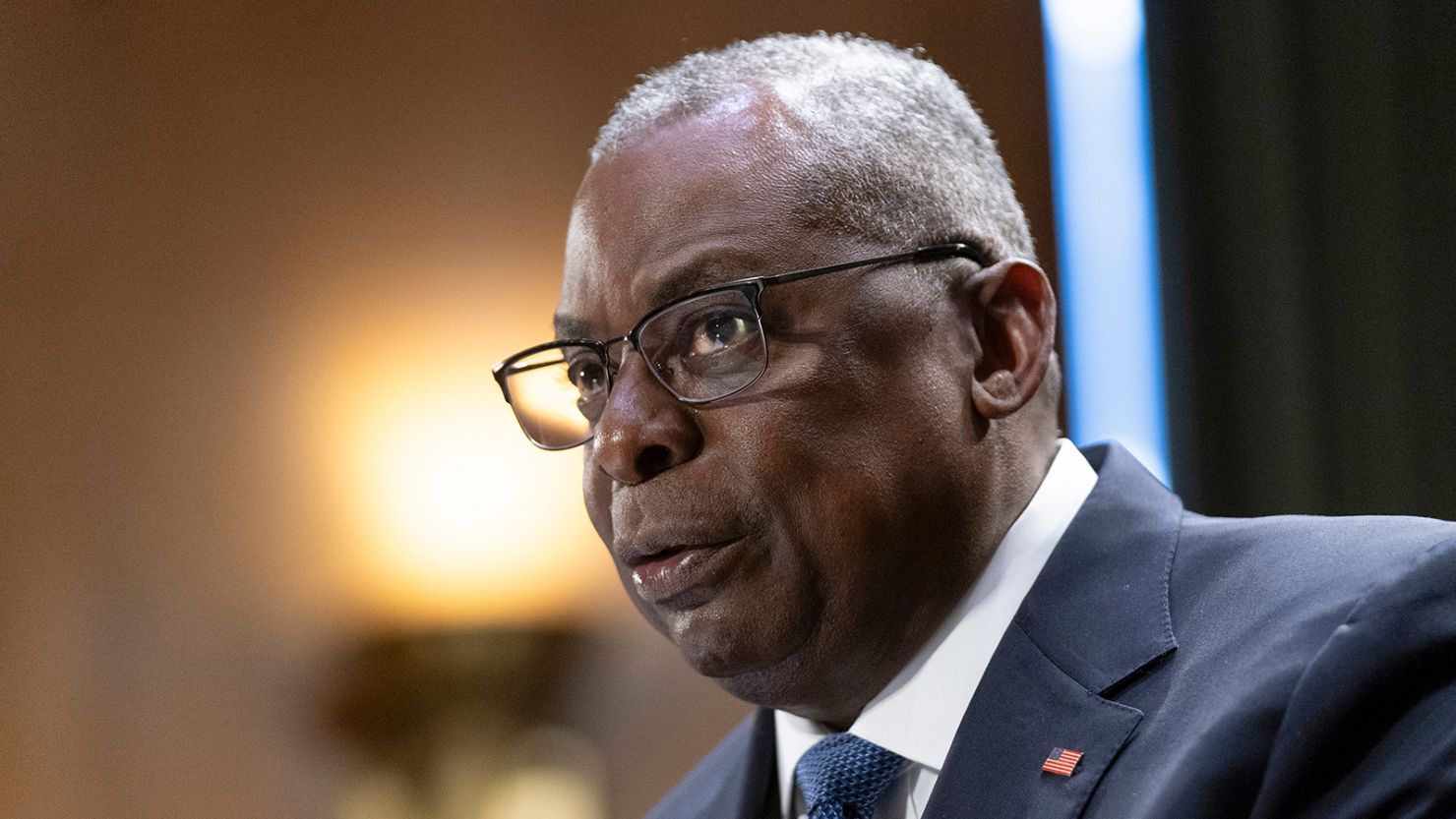 Defense Secretary Lloyd Austin testifies before a Senate Appropriations Committee on Capitol Hill in Washington, October 31, 2023.