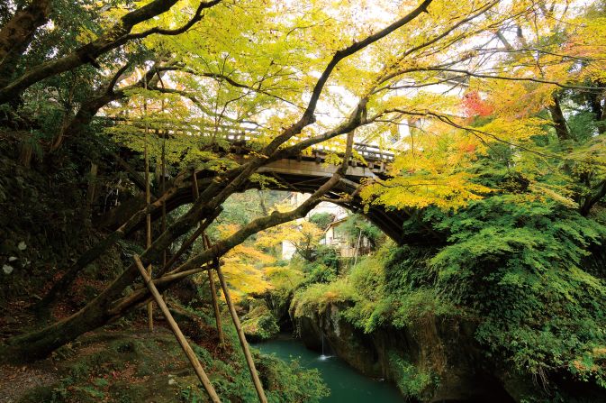 <strong>Natural scenery:</strong> Local tourism officers hope that the expanded Shinkansen line will encourage international travelers to explore outside popular urban centers such as Tokyo and Osaka. Scenic Kakusenkei Gorge, near Kaga Onsen Station, is one of the area's many natural gems.  