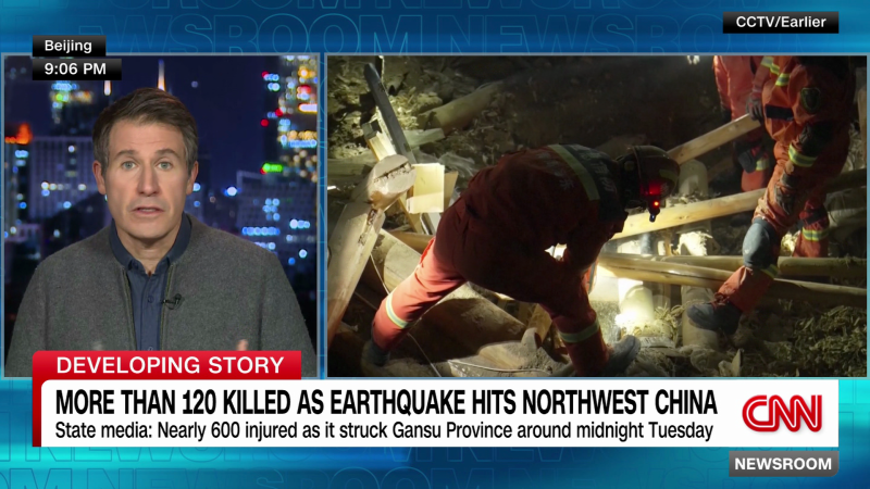 More than 120 people killed as earthquake hits Northwestern China