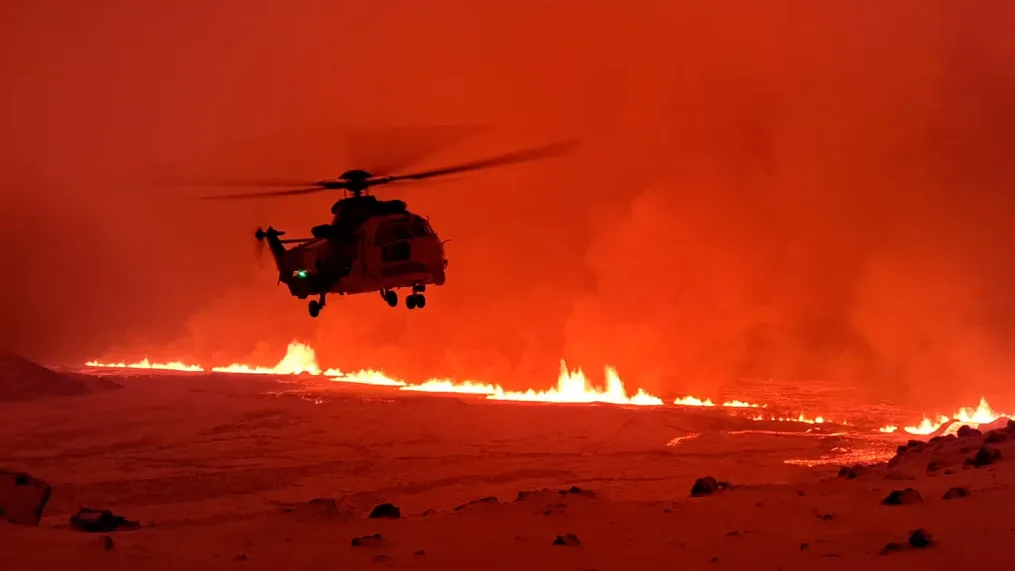 Volcano erupts on Reykjanes peninsula in Iceland