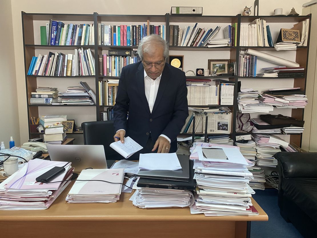 PCPSR director Khalil Shikaki in his office in Ramallah
