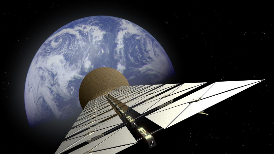 An artist’s impression of what a solar power satellite could look like
