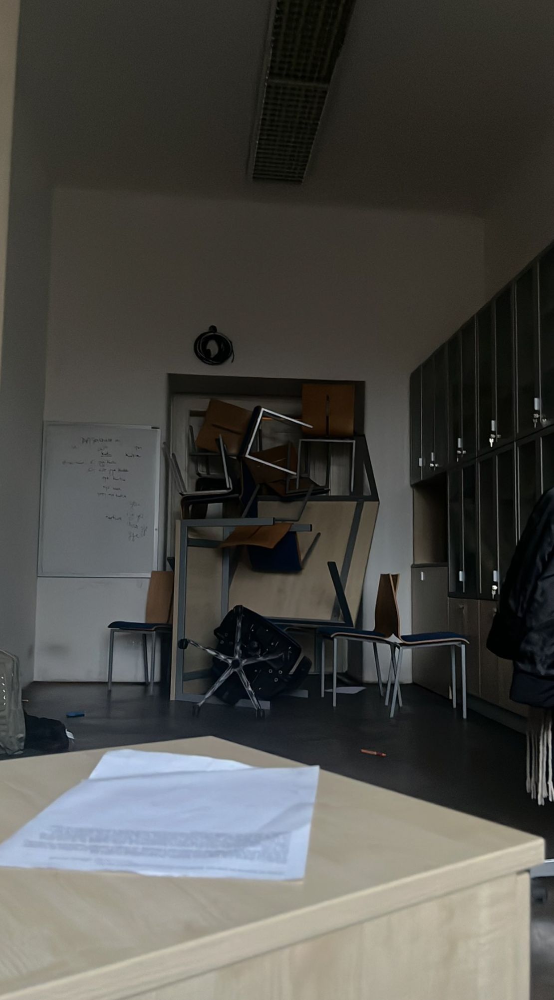 Student barricades door as shooter goes on rampage, killing at least 15 in Prague university.