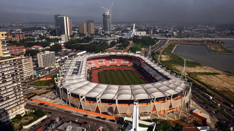 This photograph taken on December 8, 2023 shows a general view of the Felix Houphouet-Boigny stadium in Abidjan, one of the six stadiums for CAN 2024. After concerns about its level of preparation, Ivory Coast has stepped up the pace for the African Cup of Nations (CAN), which is set to start on January 13, 2024. Having become a leading international competition with 24 qualified teams, the CAN could attract up to 1.5 million visitors, according to the organizers. (Photo by Sia KAMBOU / AFP) (Photo by SIA KAMBOU/AFP via Getty Images)