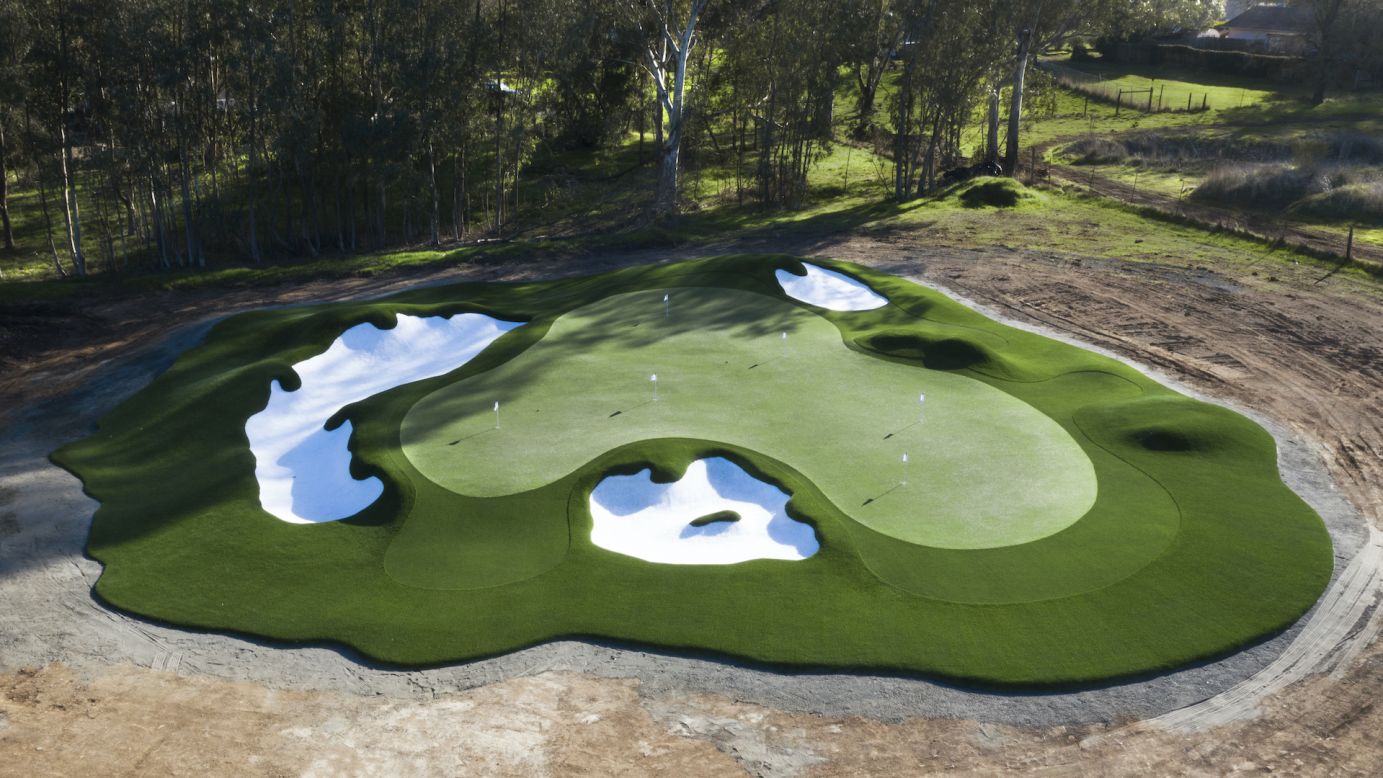 Designed to be played year-round with little need for maintenance, Back Nine Greens' synthetic turf putting greens are tailored to the buyer, who is interviewed ahead of construction to outline their playing style, skill level and other considerations. 