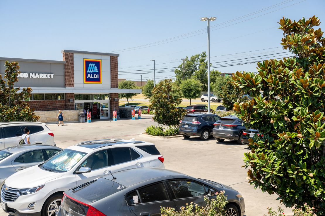 An Aldi supermarket in Pflugerville, Texas, is seen on August 17.