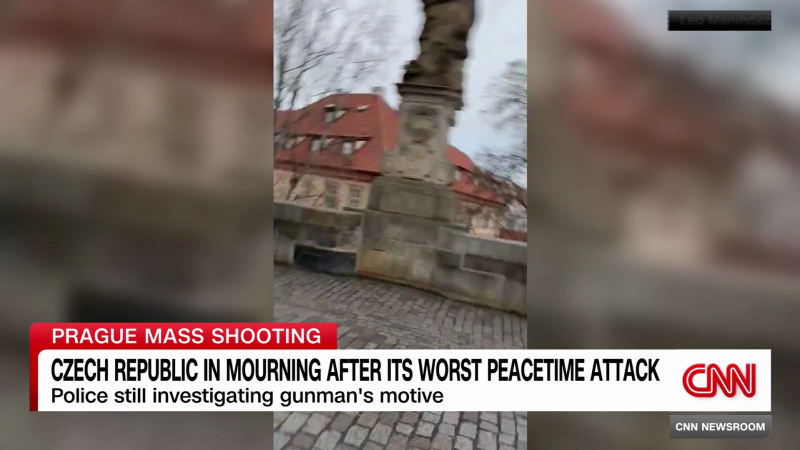 Mourners gather to remember victims of Prague mass shooting