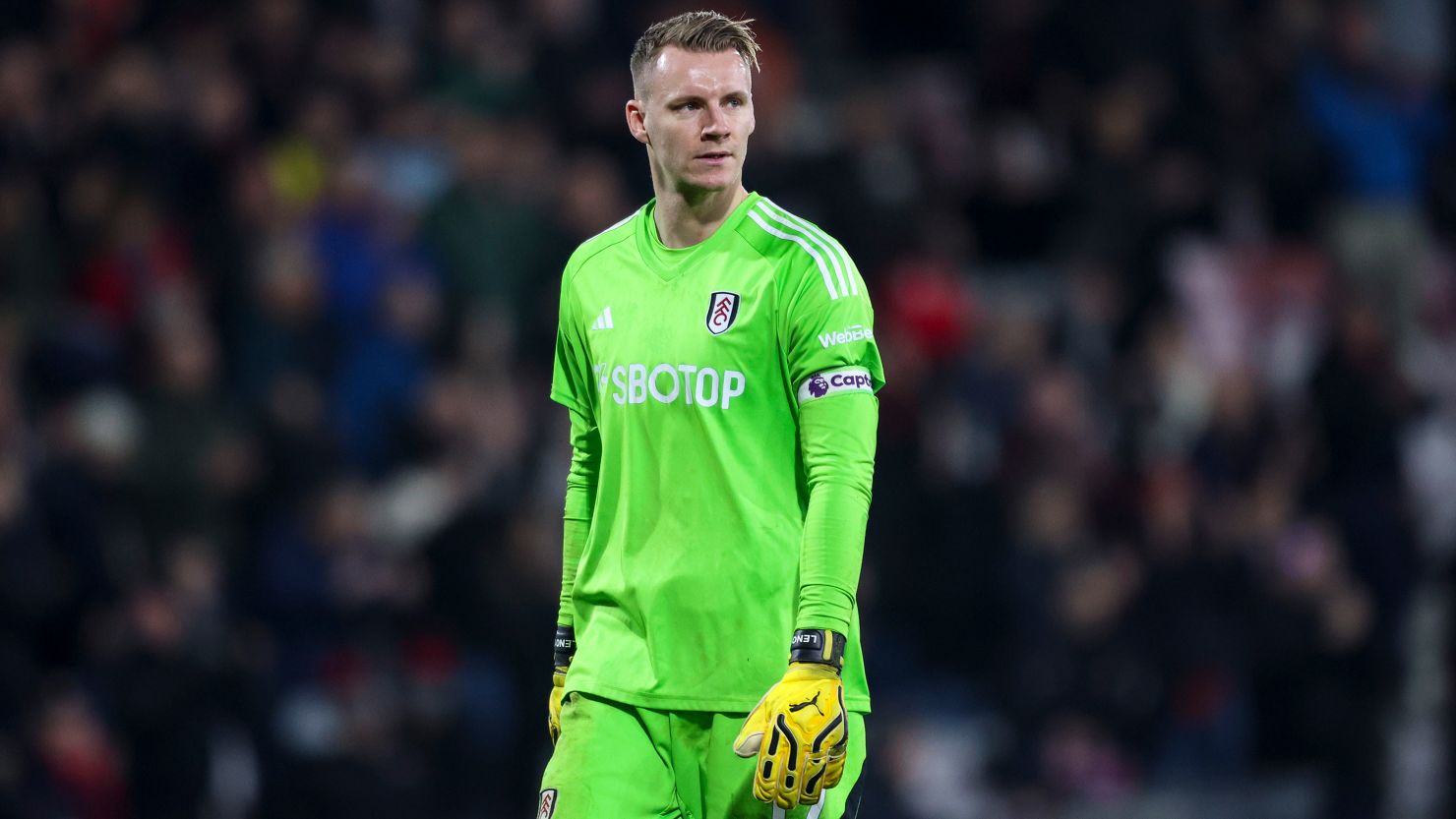 Bernd Leno of Fulham during the Premier League match between AFC Bournemouth and Fulham FC at Vitality Stadium on December 26, 2023 in Bournemouth, England.