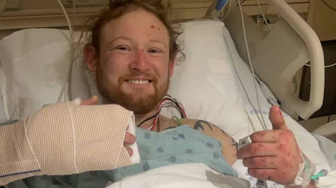 Matt Reum, who was found alive after being trapped in a vehicle under an Indiana bridge for almost a week, has several broken bones and is grateful for the two fishermen who found him, according to his labor union, Boilermakers Local 374.
 
"We were able to speak with him last night, we are thankful the Matt is alive and grateful for the men who found him. Matt's strong will and toughness speak volumes through this ordeal." Brad Sievers, the Business Manager and Secretary-Treasurer of Boilermakers Local 374 told CNN in a statement.