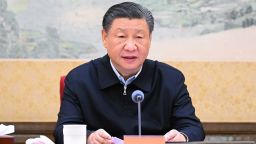 Xi Jinping, general secretary of the Communist Party of China CPC Central Committee, delivers an important speech as he chairs the criticism and self-criticism meeting of the Political Bureau of the CPC Central Committee, Beijing on December 22, 2023