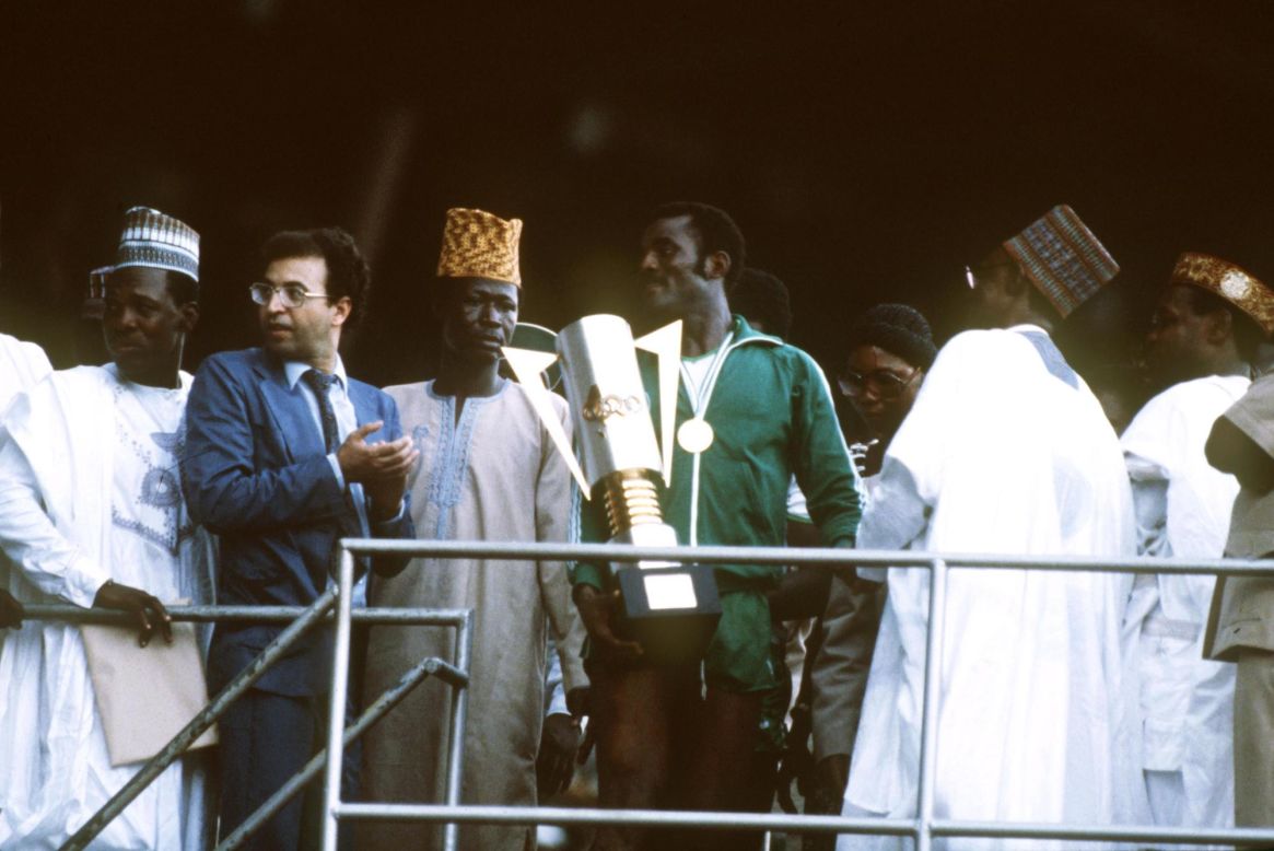 Though the inaugural tournament in 1957 featured just three teams (Egypt, Ethiopia and Sudan), eight sides made up the competition by the 12th edition in Nigeria, 1980. Led by captain Christian Chukwu, pictured with the trophy in hand, the hosts beat Algeria 3-0 to clinch their first AFCON title in style.