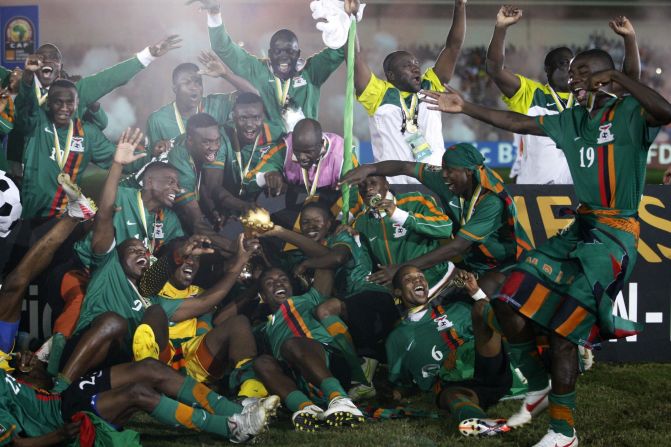 After two previous final defeats, Zambia finally <a href="index.php?page=&url=https%3A%2F%2Fwww.cnn.com%2F2012%2F02%2F12%2Fsport%2Ffootball%2Ffootball-africa-ivory-coast-zambia%2Findex.html" target="_blank">clinched their first AFCON title</a> in fairytale fashion at the 2012 tournament in Gabon, defeating Ivory Coast in a nail-biting penalty shoot-out in Libreville. Head coach Herve Renard dedicated the win to the victims of the plane crash that killed the team's coach and 18 squad members shortly after taking off from Libreville in 1993.