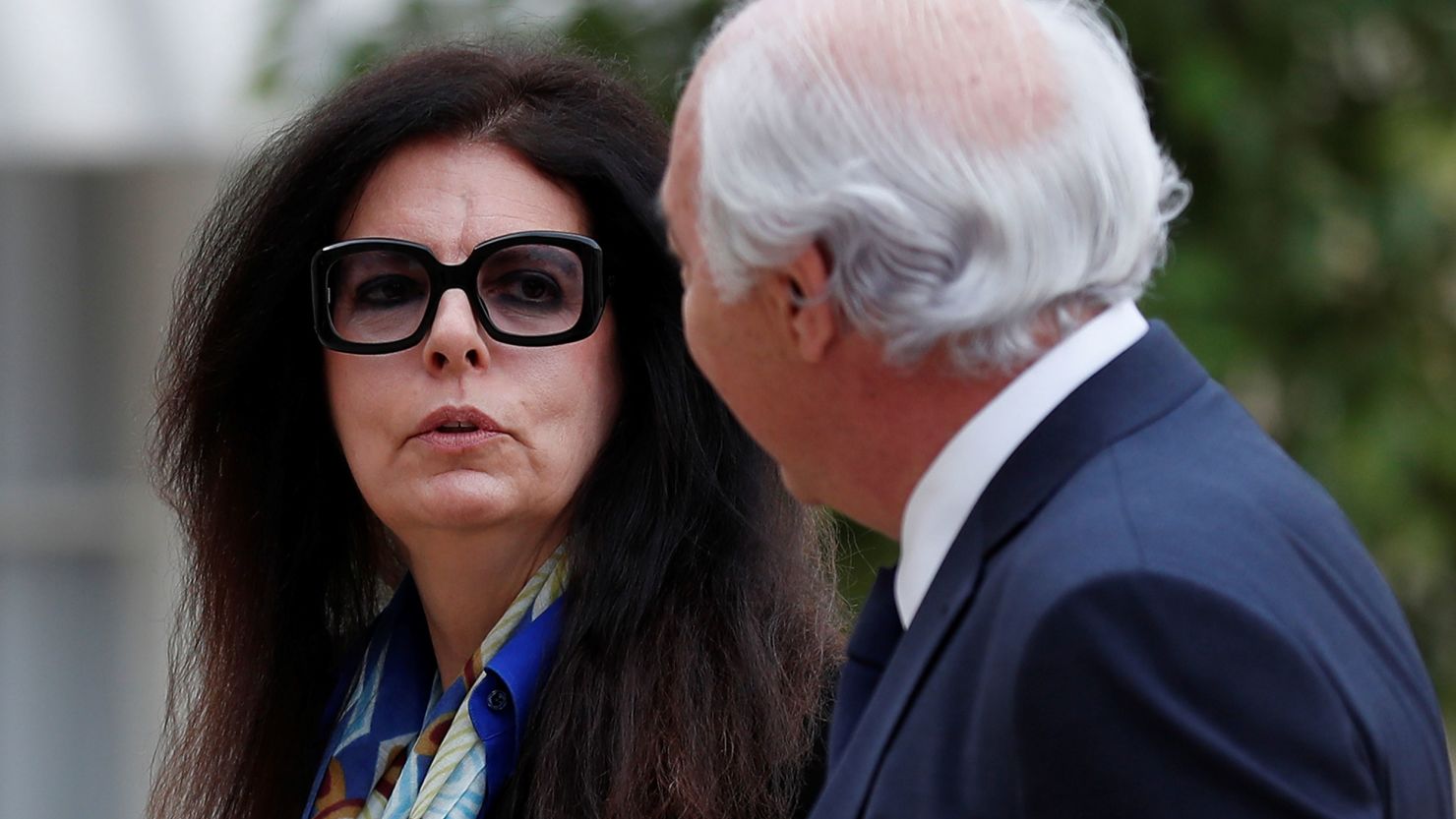Francoise Bettencourt Meyers, daughter and heiress of Lilianne Bettencourt, arrives at the Elysee Palace for a ceremony marking the 50th anniversary of the election of late French President Georges Pompidou, in Paris, France, June 19, 2019.  Ian Langsdon/Pool via REUTERS