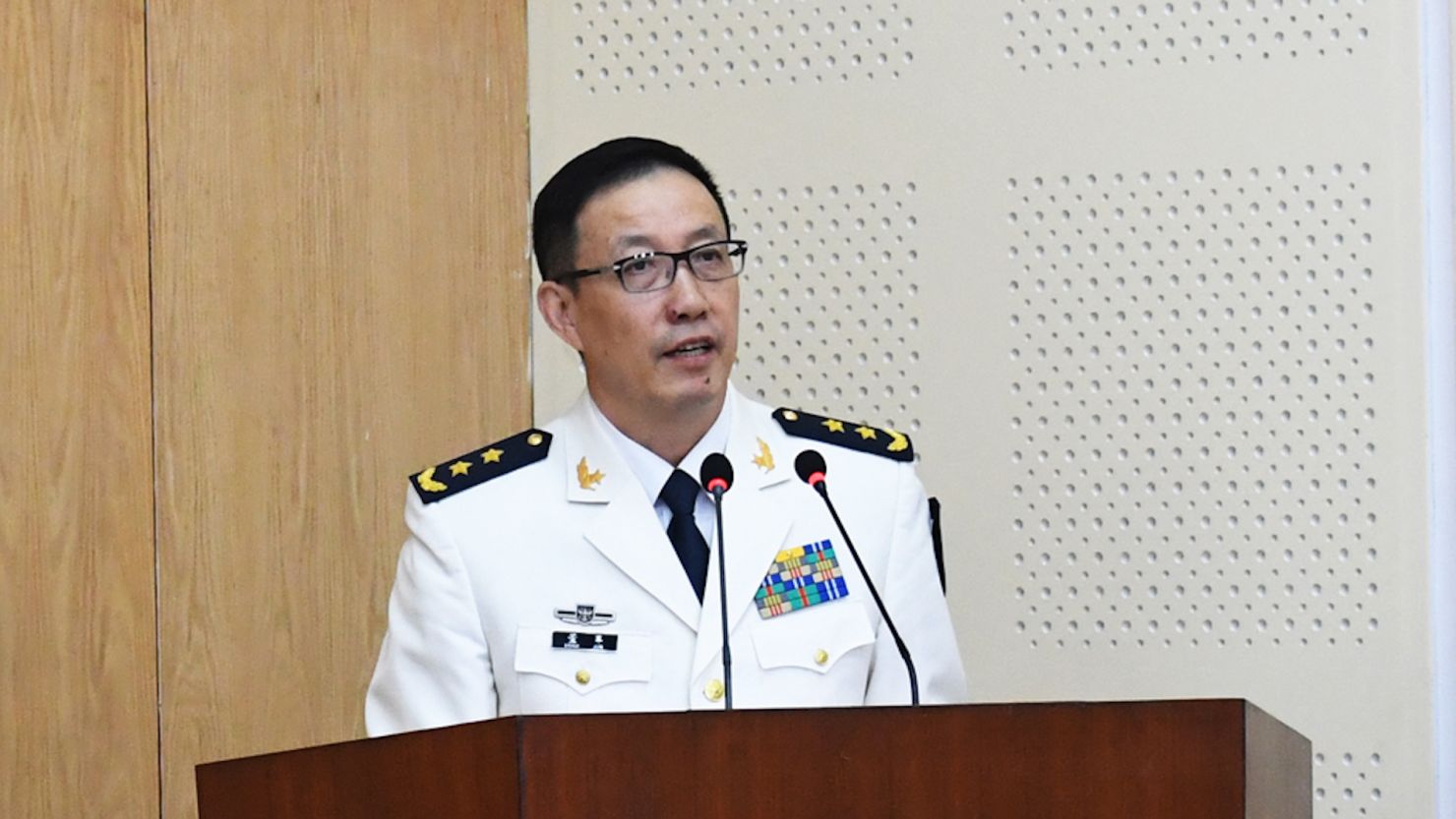 China's new Defense Minister Dong Jun, pictured here during a 2020 China-Pakistan joint naval exercise while serving as deputy commander of the PLA Southern Theater Command.