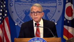 Ohio Gov. Mike DeWine speaks during a press conference on Friday, December 29. 