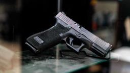 A Glock pistol for sale at Redstone Firearms, in Burbank, California, US, on Friday, Sept. 16, 2022.