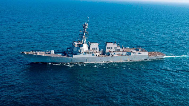 Amerykański okręt wojenny miał bliski kontakt z rakietą Houthi na Morzu Czerwonym
