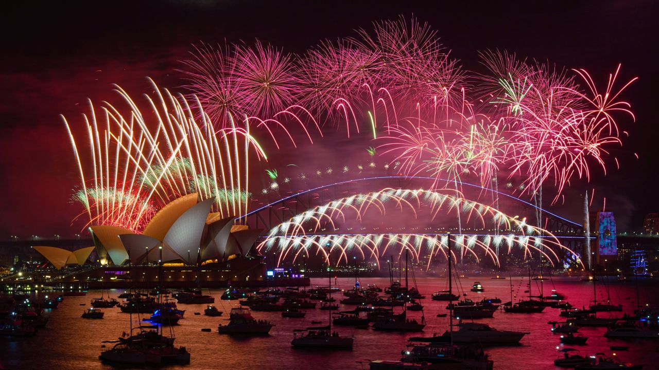 Midnight fireworks in Sydney on January 1, 2023.