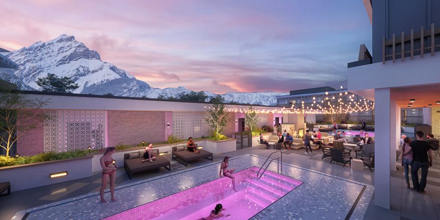 <strong>Sloping back in time: </strong>The millennial-focused Moxy Banff will bring a retro vibe to the Canadian slopes.