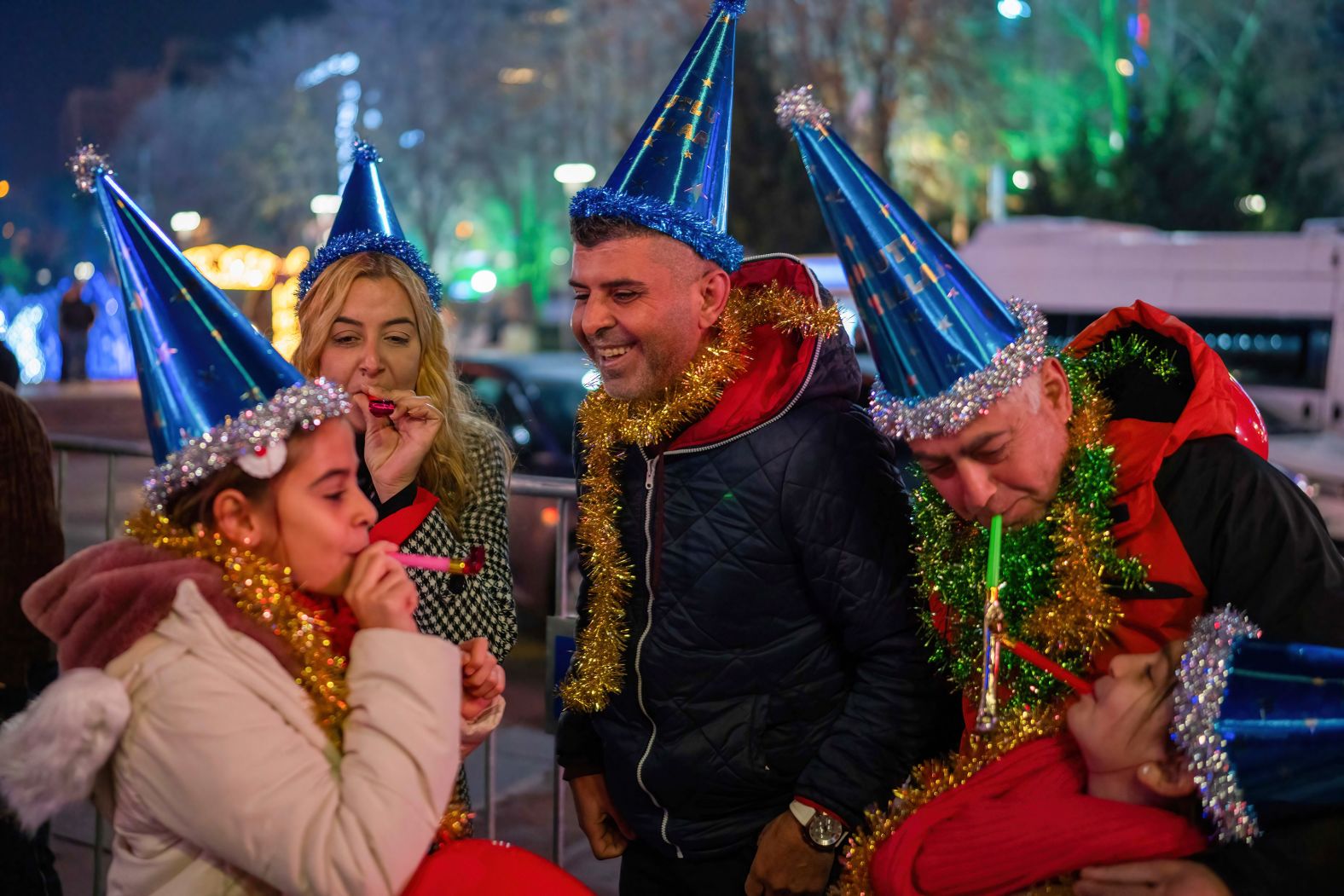 A family celebrates in Ankara, the capital of Turkey.