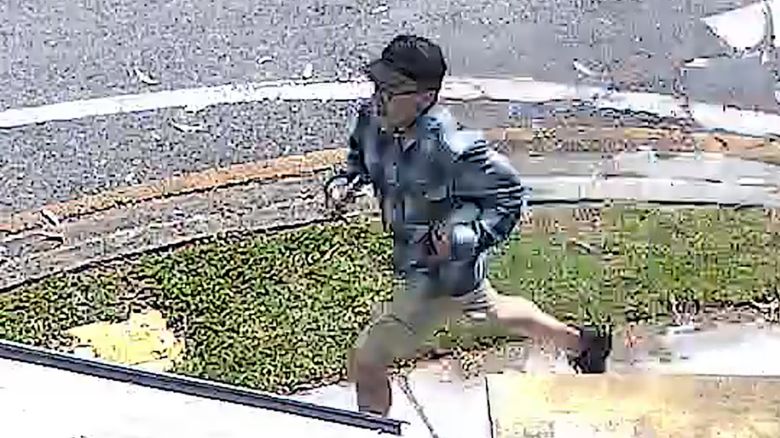 This picture released by Queensland Police shows a man they claim poured hot coffee on a baby in a Brisbane park.