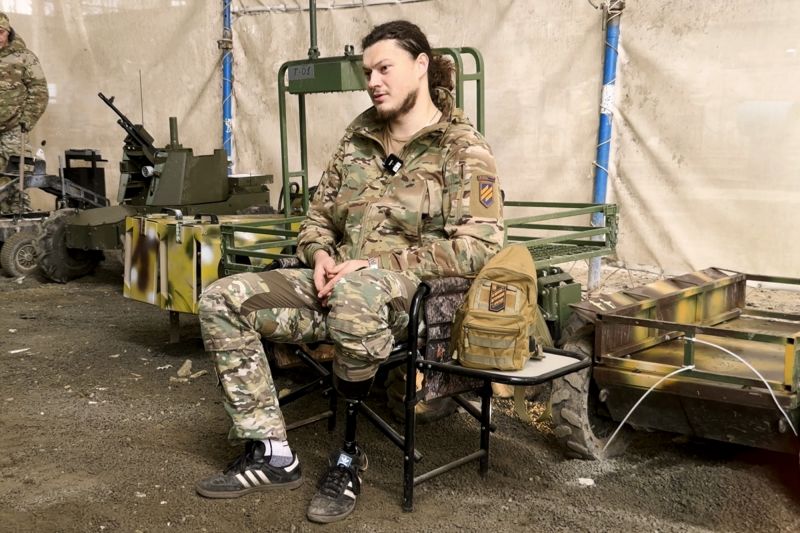 He was trapped on the front line for a month. Then a robot on