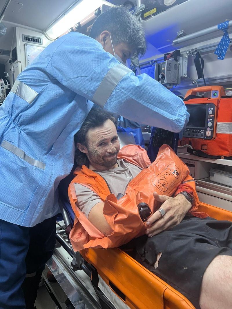 Bear attack survivor in Japan