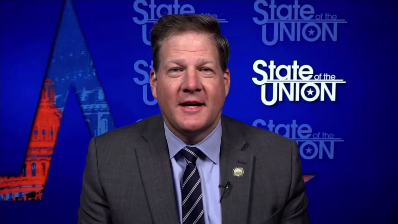 New Hampshire Gov. Chris Sununu speaks with CNN on Sunday. 