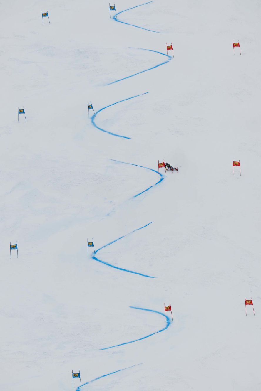 US skier Mikaela Shiffrin competes in the giant slalom during a World Cup event in Sölden, Austria, on Saturday, October 25.