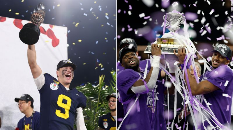 College-Football-Playoffs: Die Michigan Wolverines und Washington Huskies rücken in die Nationalmeisterschaft vor